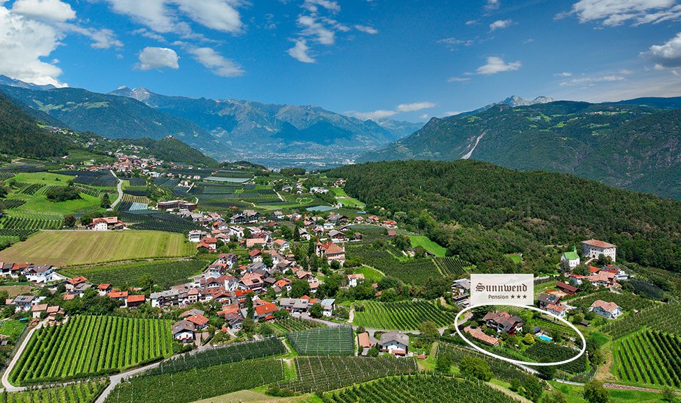 Panoramaaufnahme Prissian - Tisens | Meraner Land